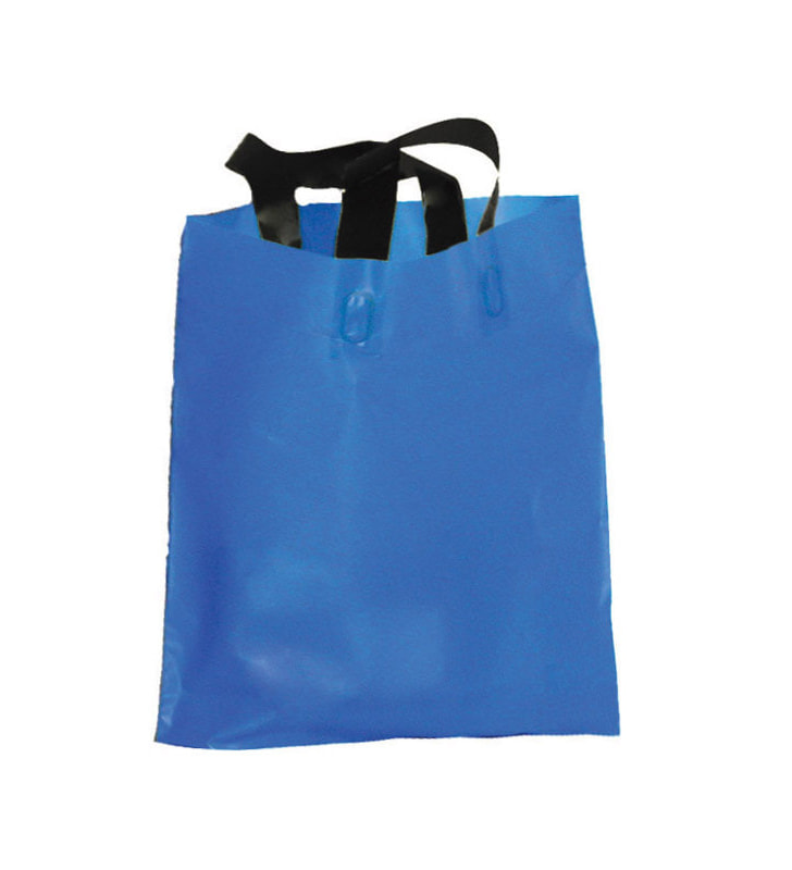 Schlaufentragtasche MDPE blau 320x320+80 mm 