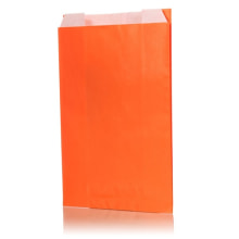 Seitenfaltenbeutel Papier uni orange 120+45x200 mm R17020X Gr. XS