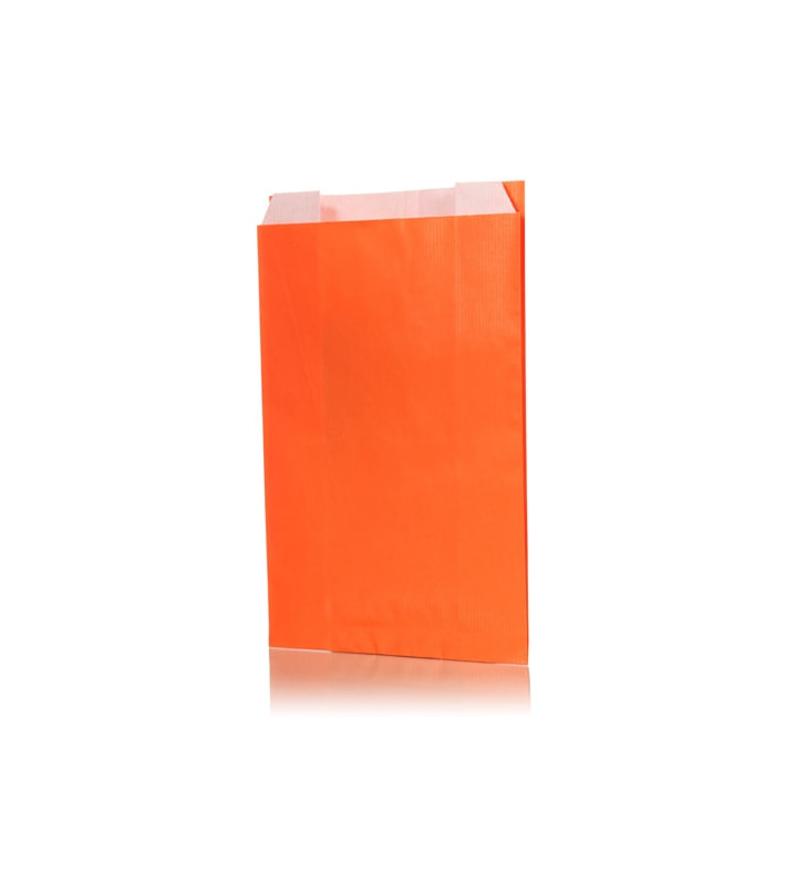 Seitenfaltenbeutel Papier uni orange 160+80x270 mm R17020X Gr. S