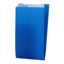 Seitenfaltenbeutel Papier uni blau 160+80x270 mm, R17024X Gr. S