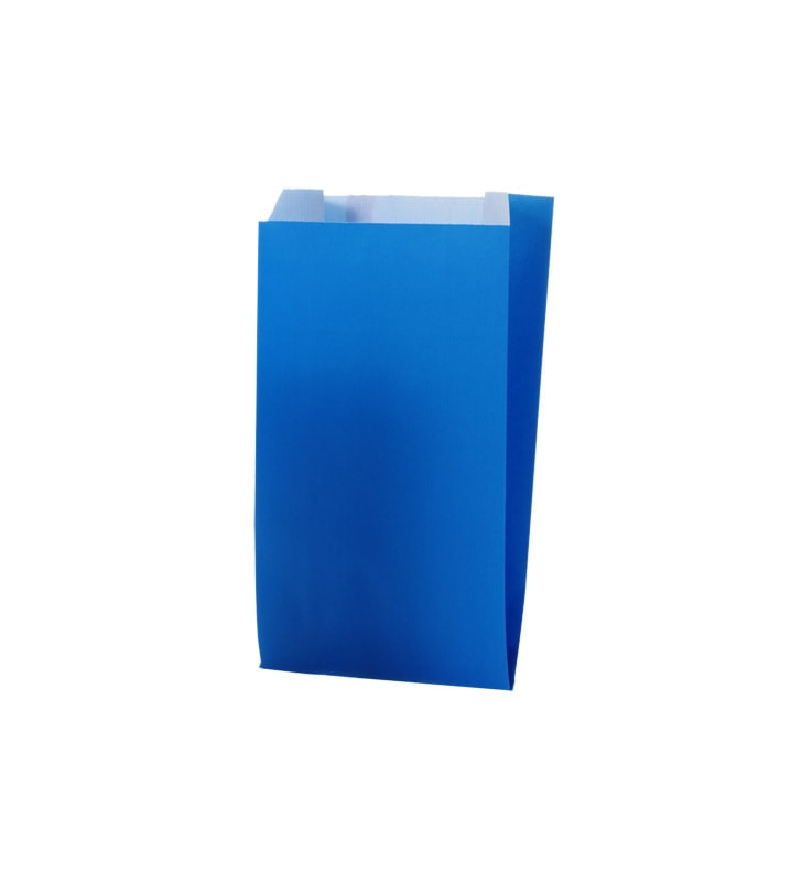 Seitenfaltenbeutel Papier uni blau 160+80x270 mm, R17024X Gr. S