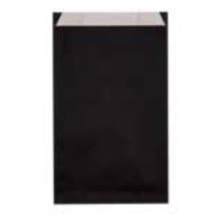 Seitenfaltenbeutel Papier uni schwarz 120+45x200 mm, R17050X Gr. XS