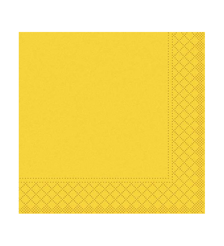Servietten Papier 24x24 cm 1/4 gelb Servietten Papier 24x24 cm 1/4 gelb