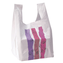 Shopper 310x310x600 mm Streifen rosa/violett
