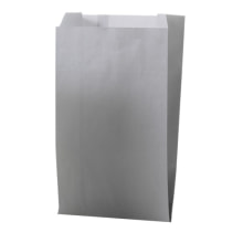 Seitenfaltenbeutel Papier uni silber 175+60x350 mm, R17025X Gr. M