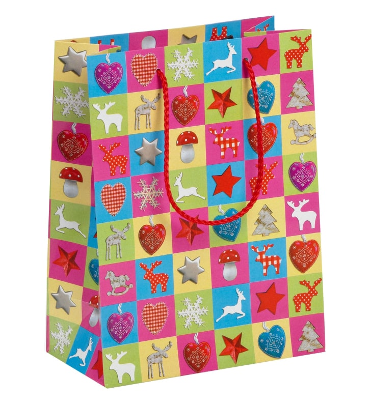 Kordeltasche Colorful Xmas Patchwork 70120 71224 Kordeltasche Colorful Xmas Patchwork 70120 71224