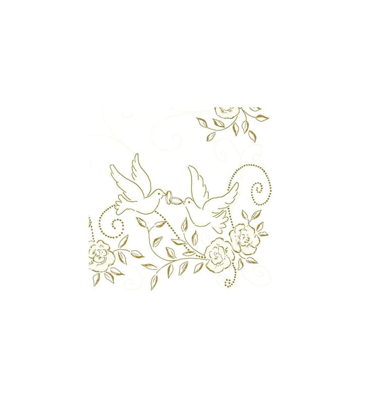 Servietten Airlaid Hochzeit crème-gold 40x40 cm 1/4 Falz Servietten Airlaid Hochzeit crème-gold 40x40 cm 1/4 Falz