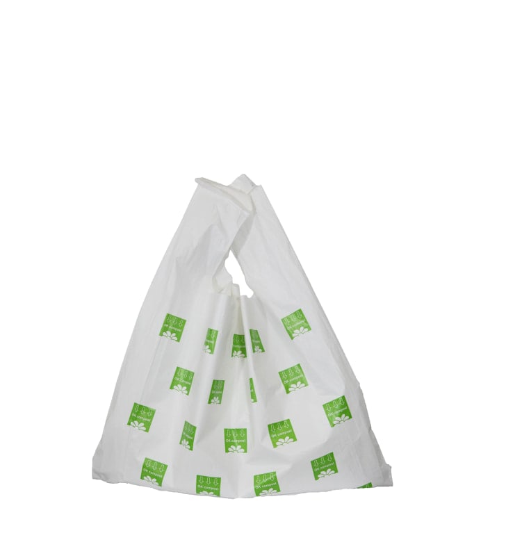 Shopper Mater-BI 400 x 360 x 480 mm weiss Shopper Mater-BI 400 x 360 x 480 mm weiss