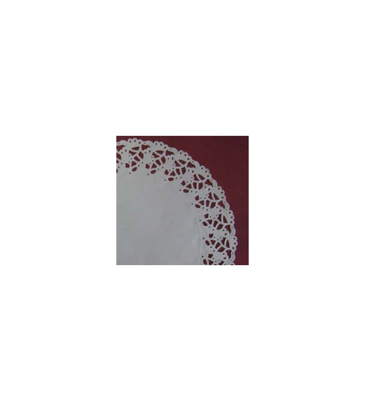 Spitzen oval weiss 18 x 13 cm