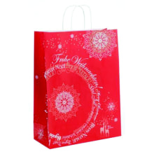 Toptwist Tragtasche Phantasie Weihnacht rot/silber 24x11x31 cm