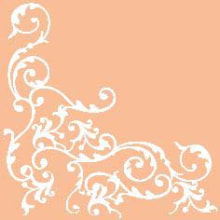 Servietten Airlaid Pomp Aprikot/weiss 40x40 cm 1/4 Falz