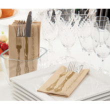 Servietten Bestecktasche Airlaid Nadeem bordeaux