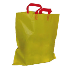 Schlaufentragtasche MDPE gelb 400x400+80 mm 