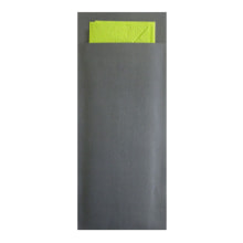 Servietten Bestecktasche Papier Grau/Lime