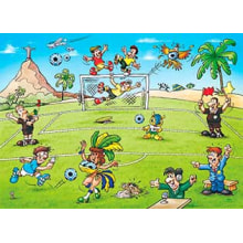 Set Cartoon Fussball