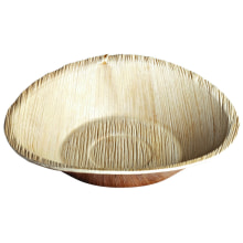4143.3001 Schale aus Palmblätter, rund, 180 x 35 mm, Karton 100 Stk.