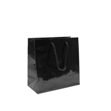 Kordeltasche Black laminated 20x10x25 cm