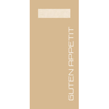 Bestecktasche Papier + Tissue Guten Appetit naturbraun