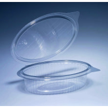 4116.1001 Salatschale OPS, oval mit Klappdeckel, 390 gr, 165 x 130 x 45mm
