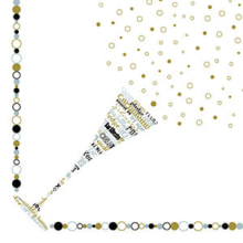 Servietten Airlaid San Silvestro silber-gold-schwarz