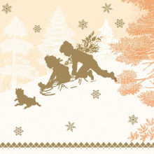 Servietten Airlaid Schlittenfahrt