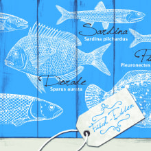 Servietten Airlaid Fisch Essen 40x40 cm 1/4 Falz