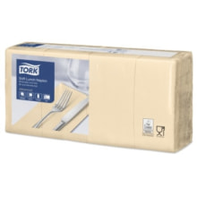 Servietten Papier 33 cm 1/8 Sand