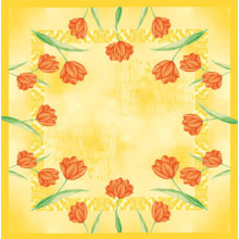 Napperon Airlaid Sally gelb/orange