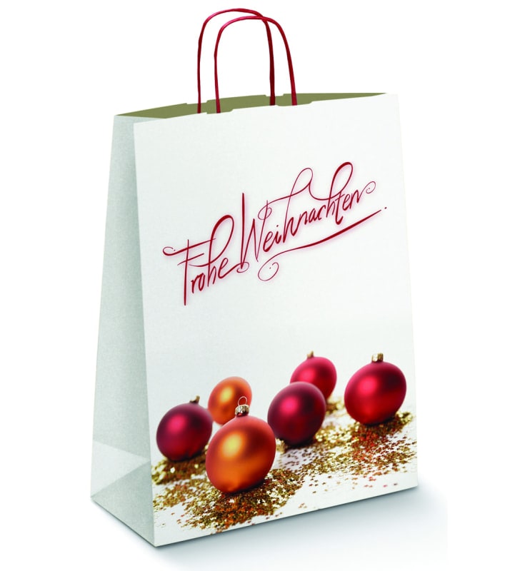 Toptwist Tragtasche Weihnachtskugeln 24x11x31 cm