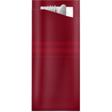 Bestecktasche Pochetta LUX Classic Stripes bordeaux