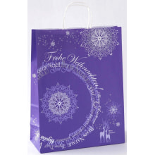 Toptwist Tragtasche Phantasie Weihnacht lila/silber 32x14x42 cm