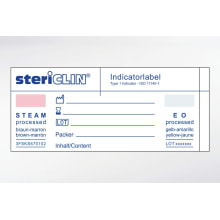 Indikatorenetikette Dampf