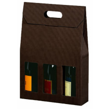 Flaschenkarton für 3 Flaschen braun