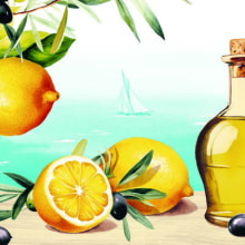 Servietten Airlaid Olives & Lemons