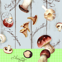 Servietten Airlaid Buliz Pilze 40x40 cm 1/4 Falz